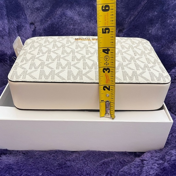 Michael Kors Cream Monogram Shoulder Bag - Picture 13 of 14